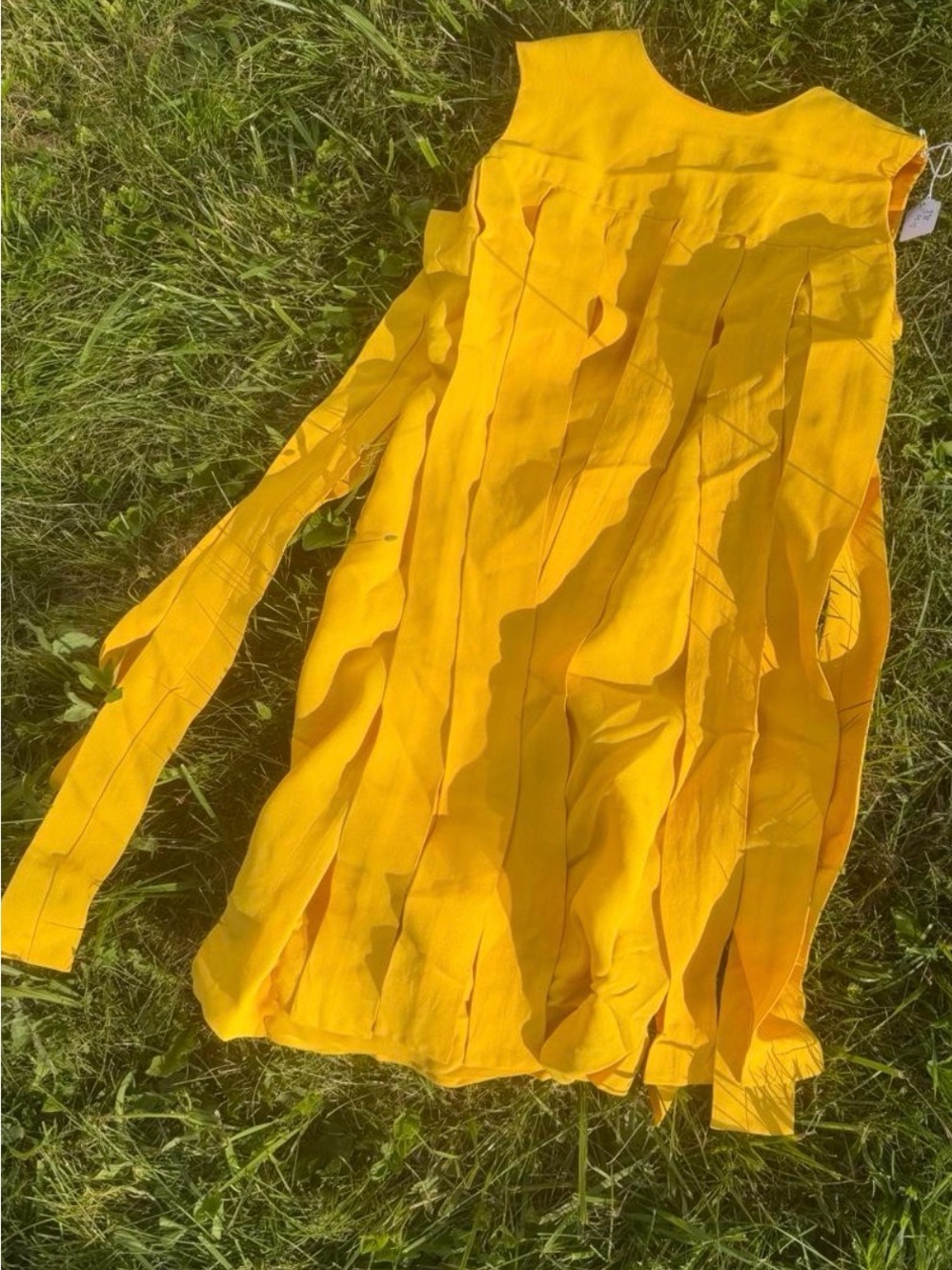 VINTAGE Women’s Yellow Fringe 1960s Mini Dress